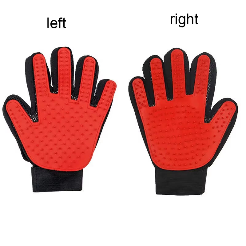 Fellpflege-Handschuh – Rot · Paar