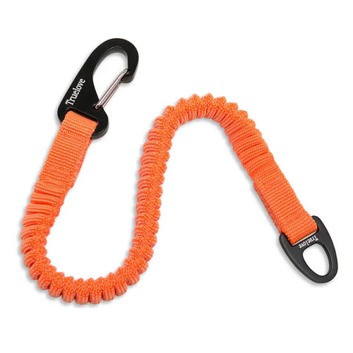 Bungee Short Lead – Orange · large carabiner