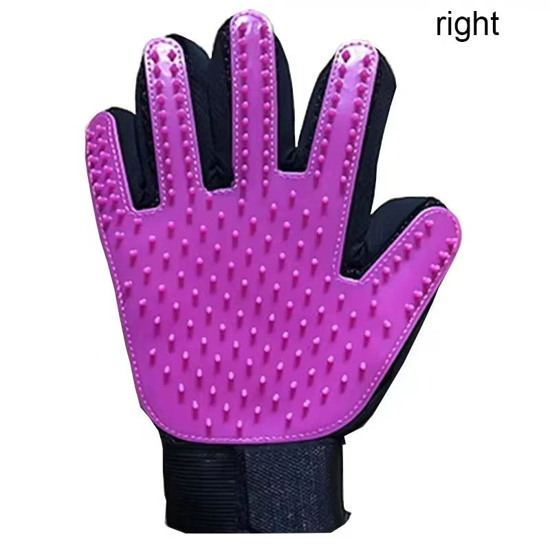 Fellpflege-Handschuh – Lila · rechts