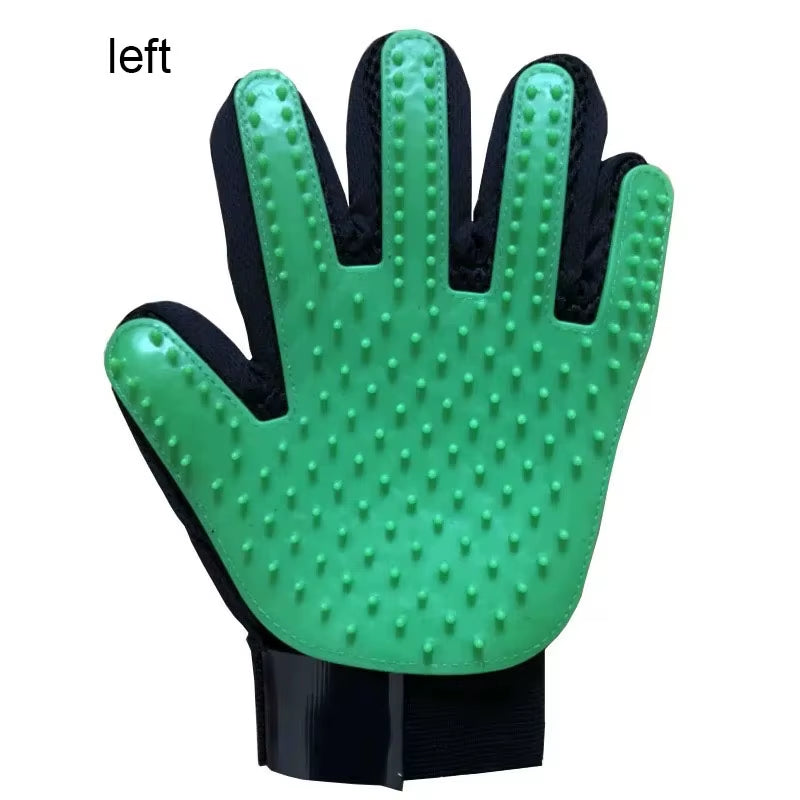 Fellpflege-Handschuh – Grün · links