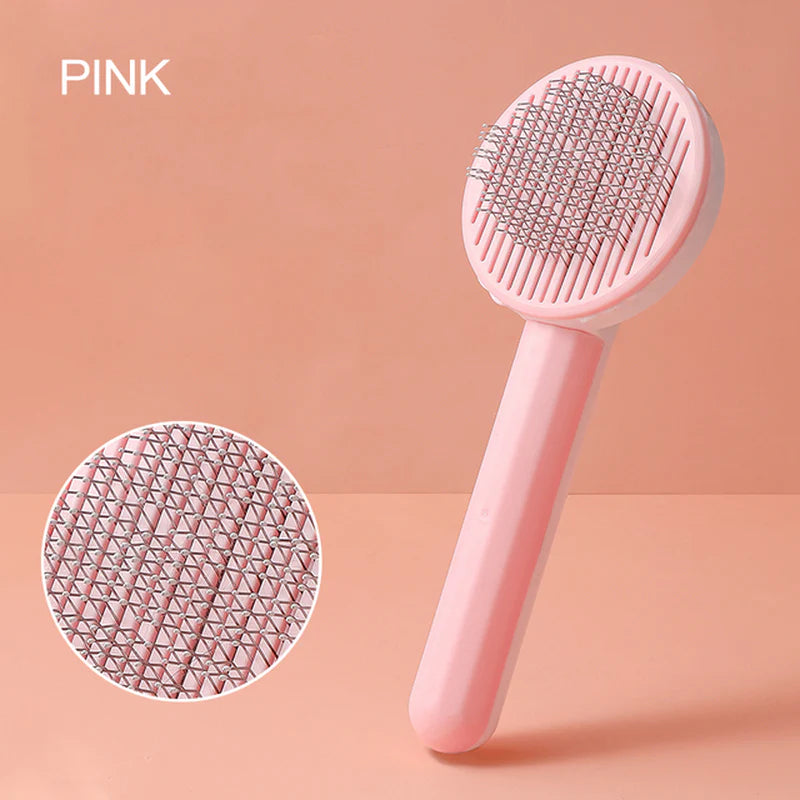 Selbstreinigende Zupfbürste – Rosa