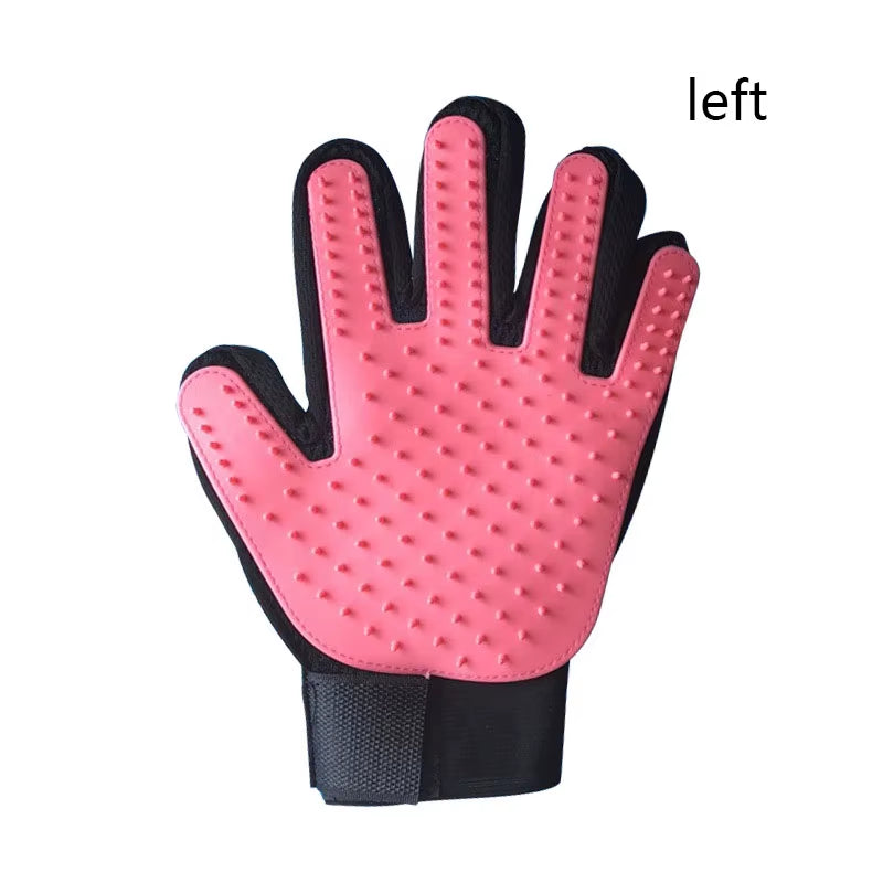 Fellpflege-Handschuh – Rosa · links