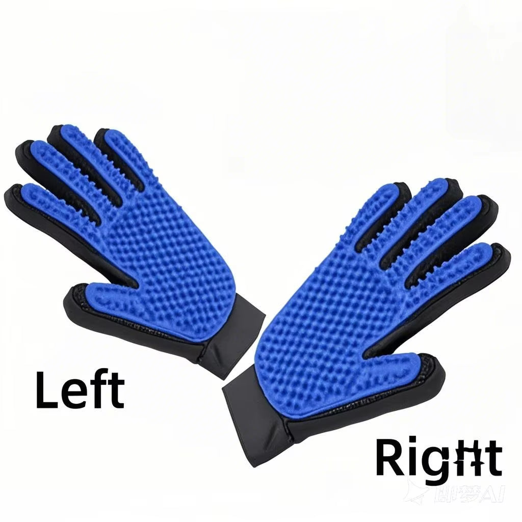 Fellpflege-Handschuh – Blau · Paar