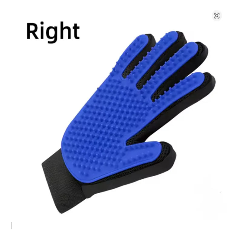 Fellpflege-Handschuh – Blau · rechts