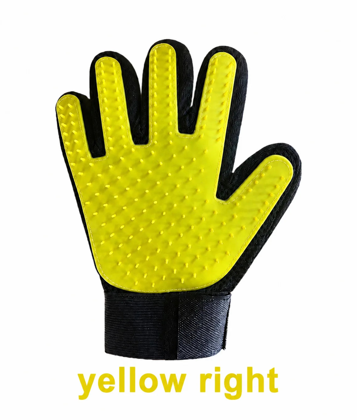 Fellpflege-Handschuh – Gelb · rechts