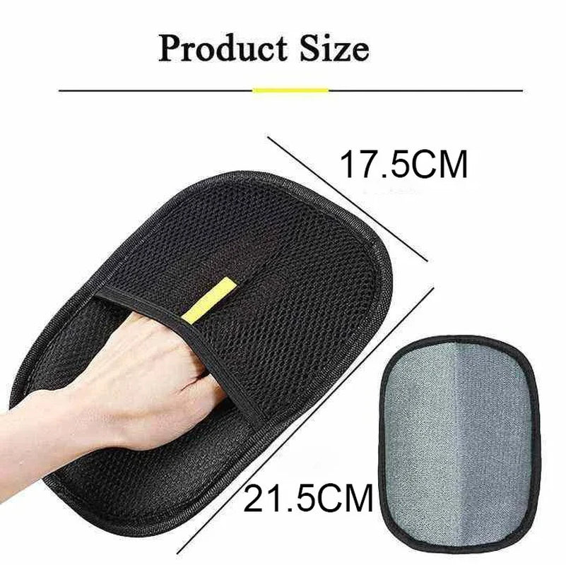 Fellpflege-Handschuh – Fusselhandschuh schwarz · A