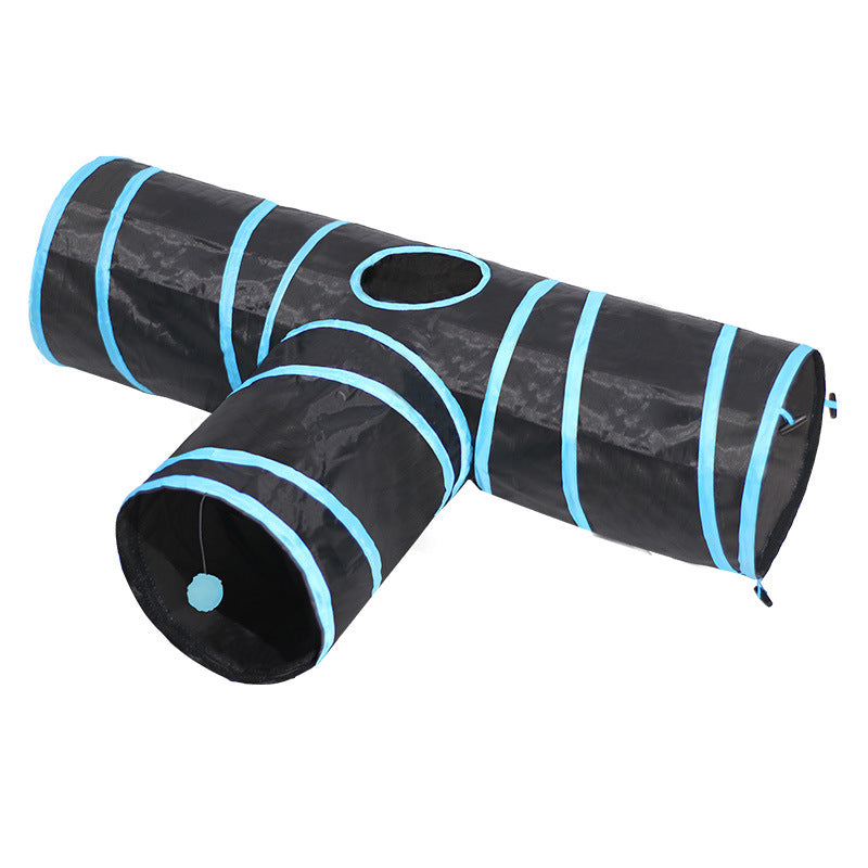 Three-Way Cat Tunnel – Black