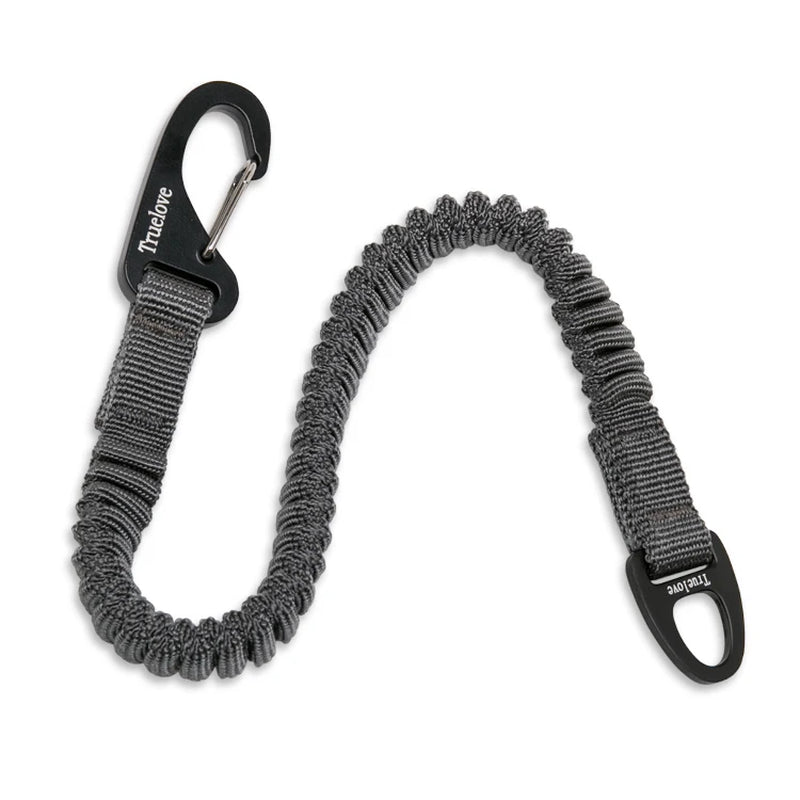 Bungee-Kurzführleine – Grau · großer Karabiner