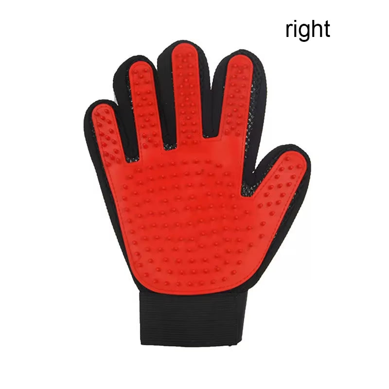 Fellpflege-Handschuh – Rot · rechts