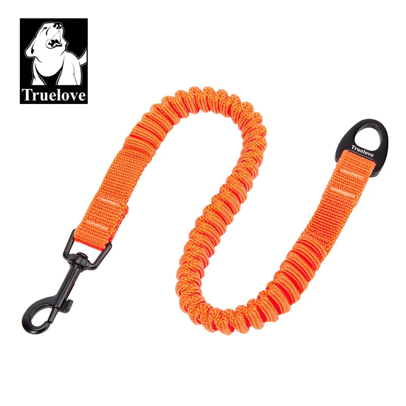 Bungee-Kurzführleine – Orange · Karabinerhaken
