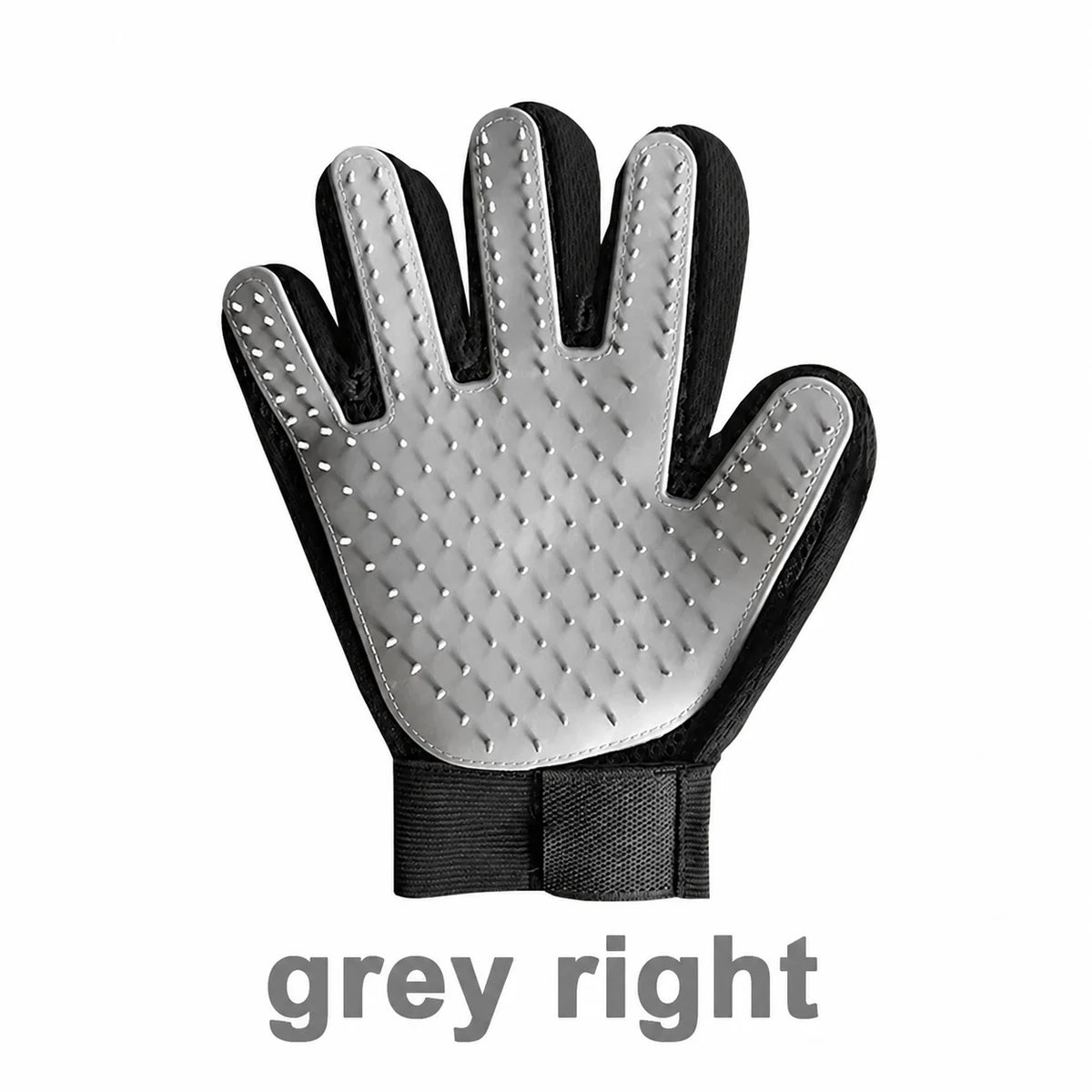 Fellpflege-Handschuh – Grau · rechts