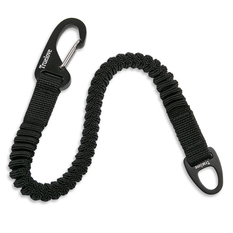 Bungee-Kurzführleine – Schwarz · großer Karabiner